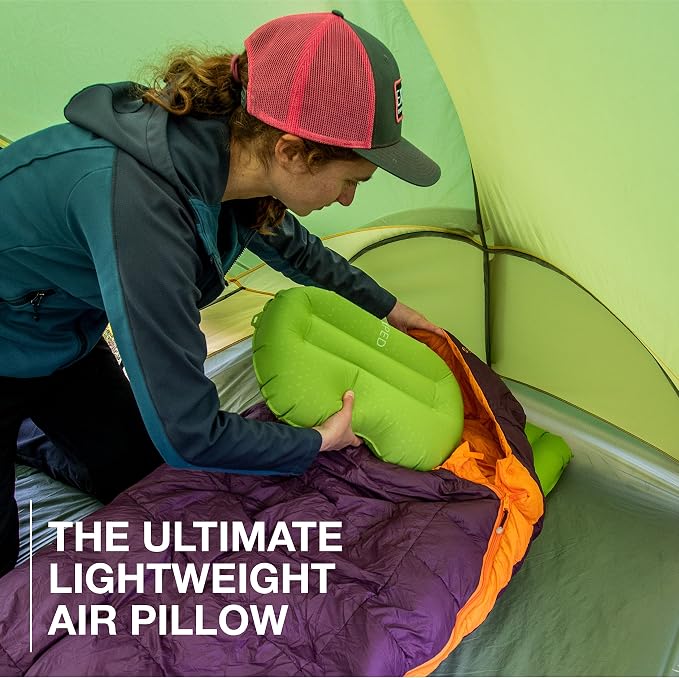 Exped Ultra Pillow - Premium Ultralight Inflatable Compact Camping & Backpacking Pillow, Meadow, Medium