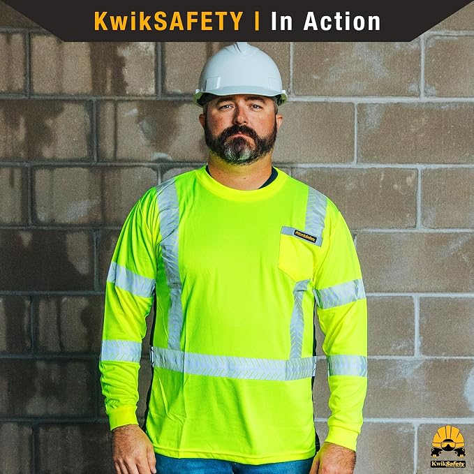 KwikSafety - Charlotte, NC - Limited Edition Long Sleeve Safety Shirts [Deluxe Fishbone Tape] Class 3 ANSI OSHA Compliant