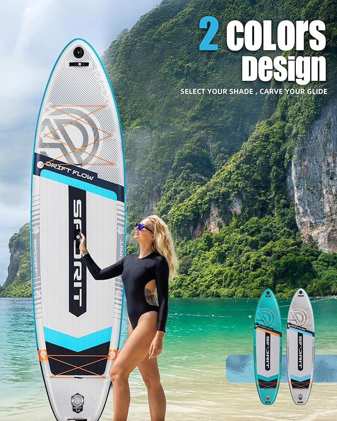 11'6×35" Super Wide Inflatable Stand Up Paddle Board, Ultra Stable SUP Board for Adults, 450lb Capacity with Shoulder Strap, 100L Backpack, Removable US Fin, Floating Paddle, Safety Leash