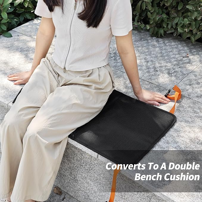 Inflatable Folding Seats, Portable Chairs with Back Support, Foldable and Lightweight Seat for Camping/Sporting Events,Stadium Seats with Storage Bag Lounge Chair