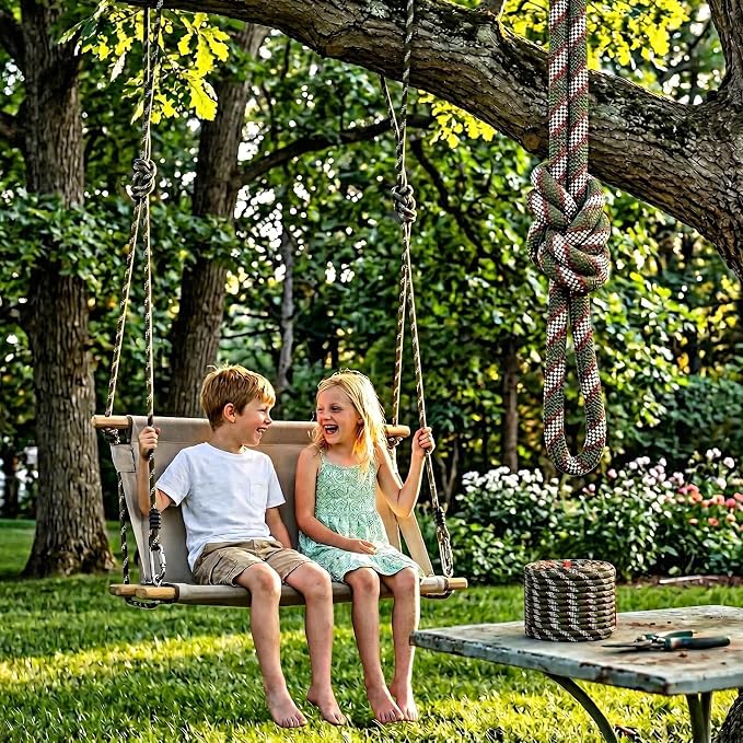 1/2 in x 100Ft Static Polyester Arborist Rope, ASTM F2116 Certified 9000Lbs MBS 48 Strands Bull Rope for Climbing Tree Swing Pulling Sailing