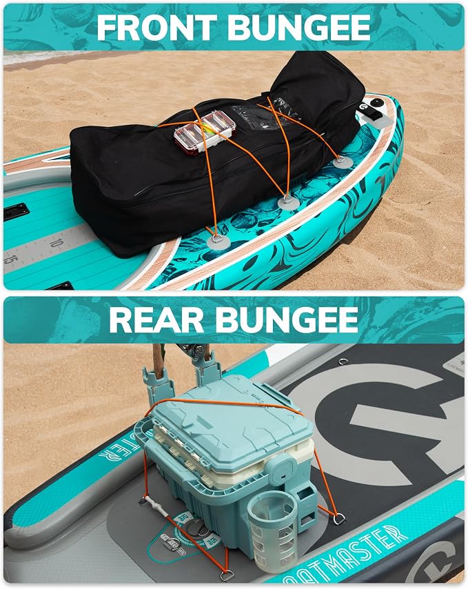 CETANA Extra Wide Inflatable Paddle Board 11'6 x 35" x 6", 450LB High Weight Capacity Wide Stable Stand Up Paddle Board for Beginners, 2–3 Person Large Paddleboard with 3 Fins, Dual Bungee, 15 D Rings