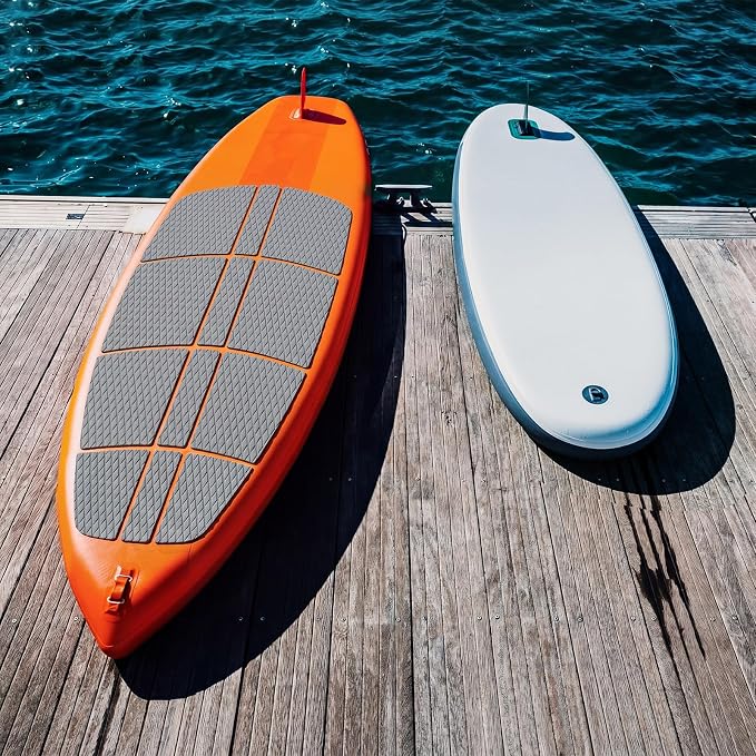 Nuanchu 12 Pcs Sup Deck Traction Pad Tail Pads Skid Proof for Stand up Paddle Board Long Board Surfboard Performance EVA 23.62 x 11.5 x 2 Inches
