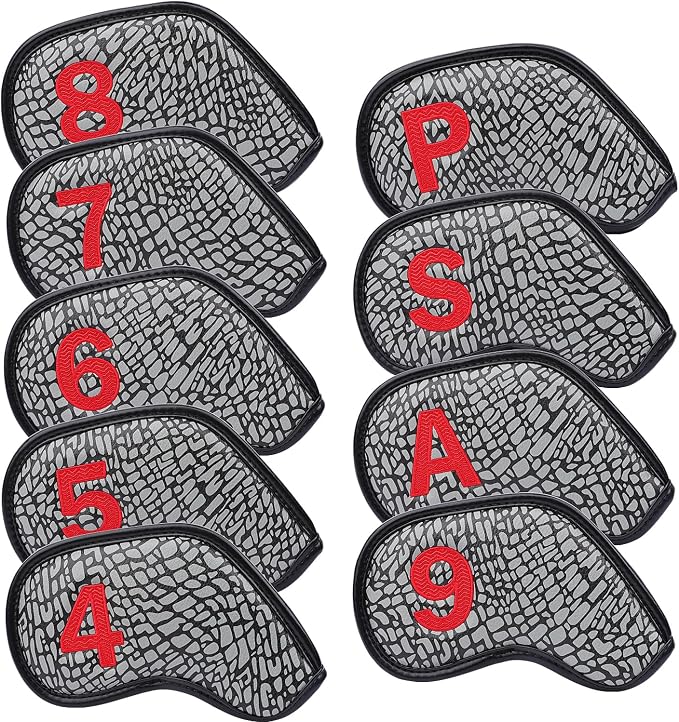 Colorful Number Golf Iron Head Covers Iron Headovers Wedges Covers 4-9 ASP 9pcs