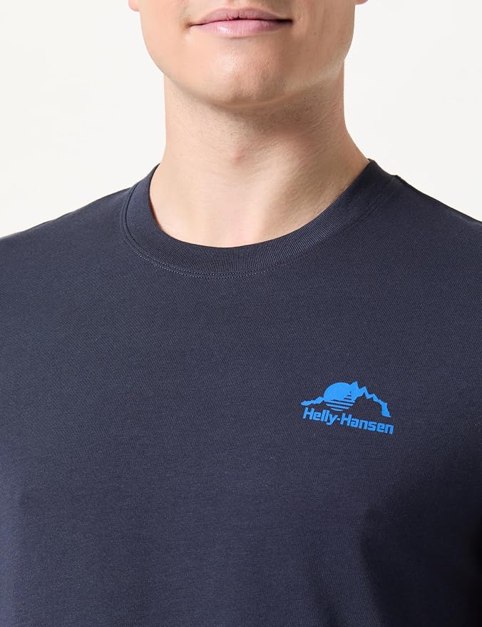 Helly-Hansen Men's Nord Graphic Longsleeve T-Shirt, 600 Navy, Medium