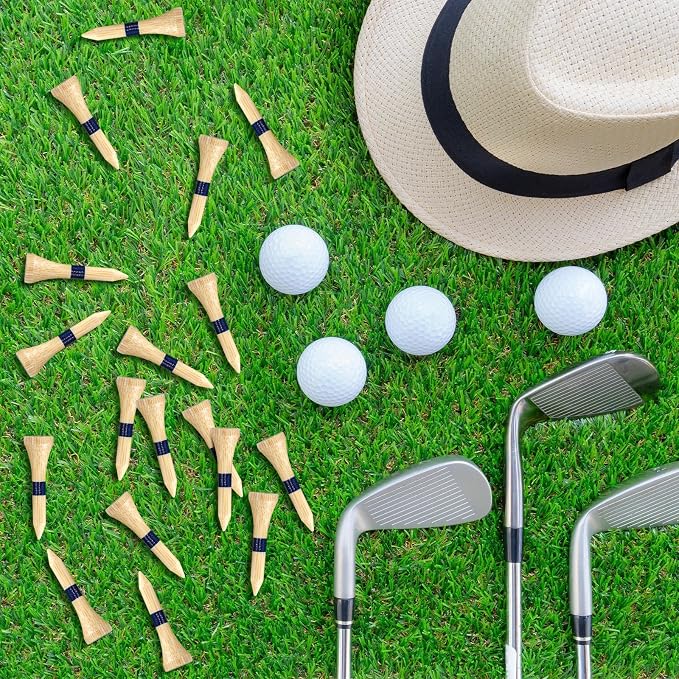 Mudder Golf Tees Bulk Wooden Bamboo Golf Tees Multicolor Wood for Men Balls Accessories