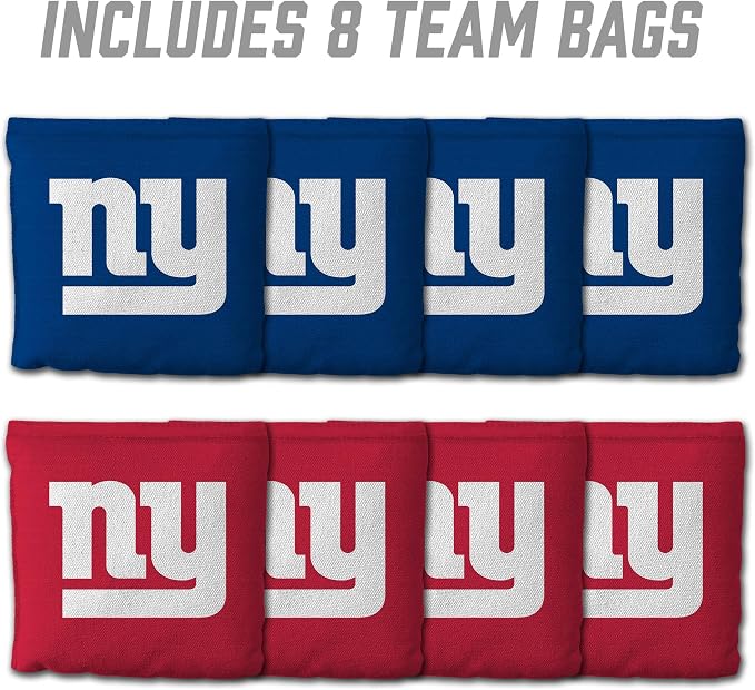 YouTheFan Officially-licensed NFL Set of 8 Cornhole Bags - All Weather Dual Sided Slide & Stop - regulation size