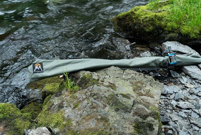 VIAM Outdoors Fishing Rod Sling: Bait & Fly Fishing Pole Case Made with Durable 500D Cordura Fabric, Water Resistant & Tough, Protect & Carry Multiple Rods, Fishing Accessories