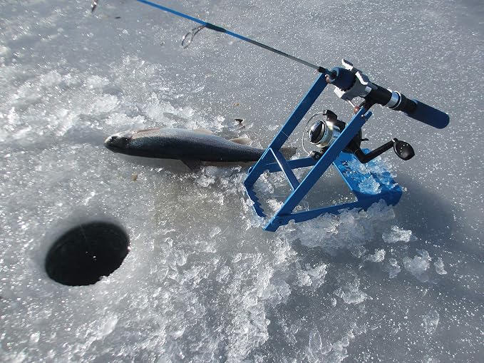 Original Blue Ice Fishing Tip Down-Tip Up- Sensitive to The Slightest Fish Bites- Fits Most Spinning Reels and Some Smaller Straight-Line Reels.