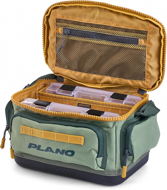 Plano Weekend 3500 Tackle Bag, Cutting-Edge Fishing Tackle Bag, Molded Waterproof Base, Spacious Storage, Die Cut Tool Sleeves, Daisy Chain Attachment Points