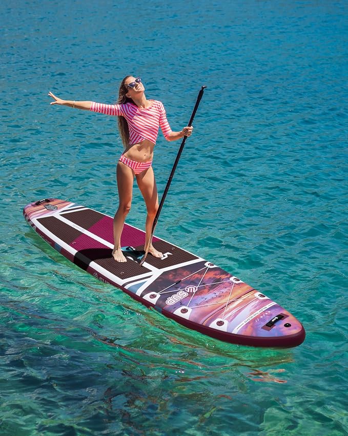 ESUP Extra Wide Inflatable Paddle Board 11’6" ×34/35" ，Super Stable Stand Up Paddleboards for 2 Person/Family/Large Size, Inflatable SUP with Paddle, Pump & Shoulder Strap