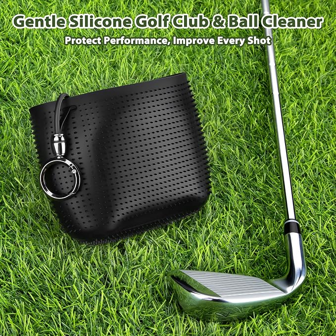 MOSTY Golf Club & Ball Cleaner Bag,Durable Golf Club Cleaning Kit and Ball Washer Pouch,Club Cleaner for Golf Bag, Golf Gifts for Men Women Golfers Him Unique, Essential