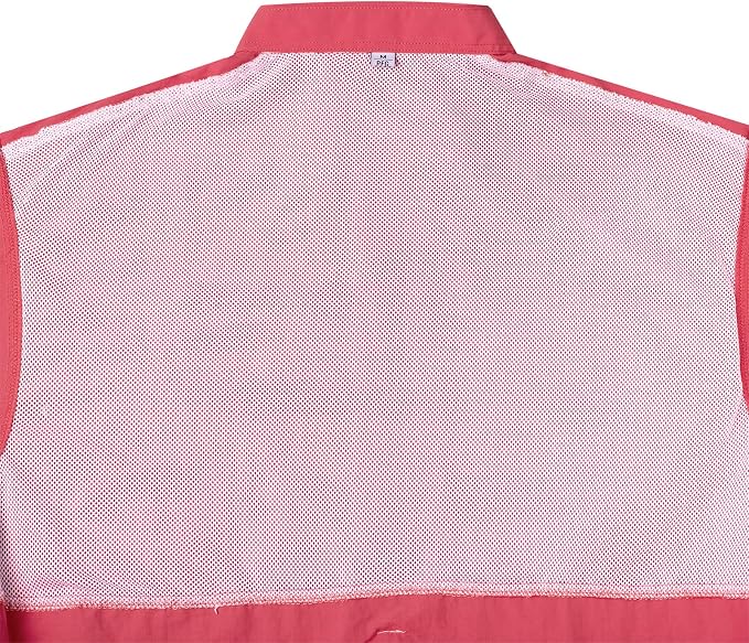 Alimens & Gentle Short Sleeve Fishing Shirt Wicking Fabric Sun Protection Casual Button Down Shirts