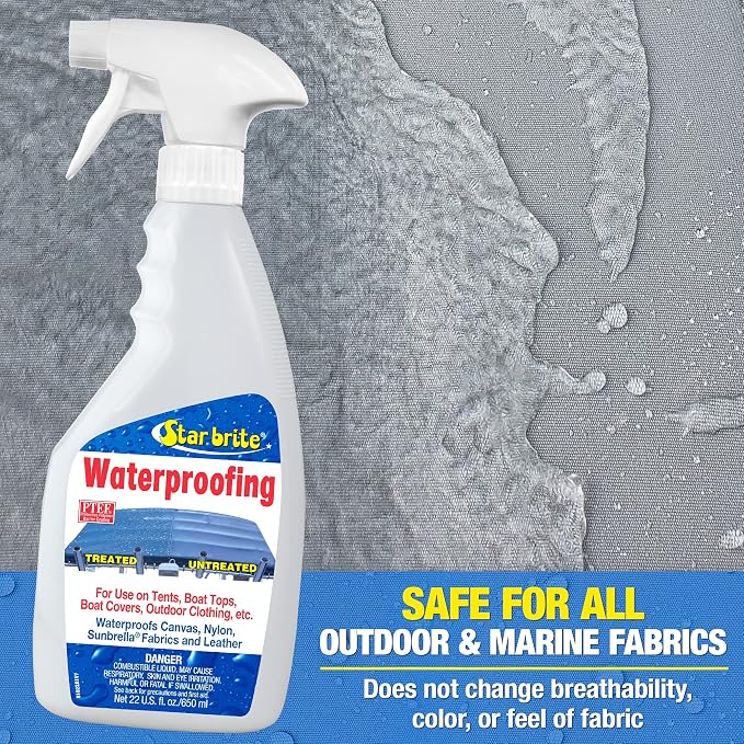 STAR BRITE 081922XX Fabric Waterproofer with Stain Repellent and UV Protection - 22 oz.