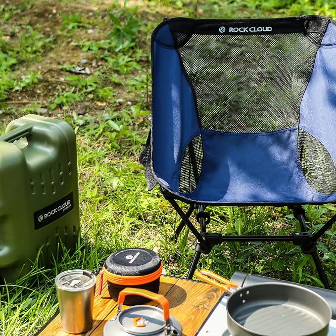 ROCK CLOUD Portable Camping Chair Ultralight Folding Chairs Outdoor for Camp Hiking Backpacking Lawn Beach Sports