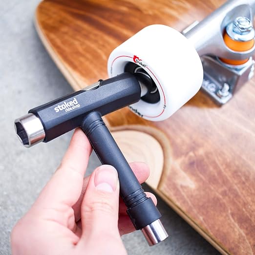 Bones Reds Bearings for [Skateboards, Longboards, Scooters, Spinners] (8 Pack (w/Dragon Spacers, Washers & Stoked Tool))