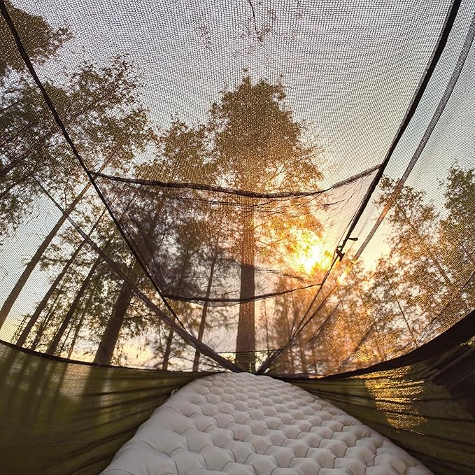 Night Cat Hammock with Mosquito Net: Portable Camping Hammock with Tree Straps Lightweight for Adults Outdoor Backpacking