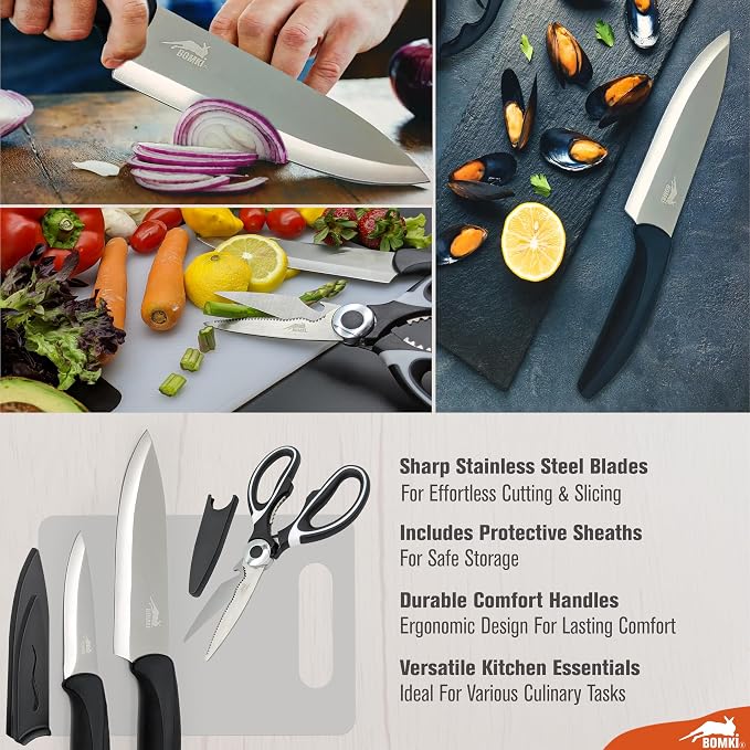 BOMKI Grilling & Camping Cooking Utensils - BBQ & Camp Kitchen Set - Cookware Accessories - Camping Essentials (Blue Pro)