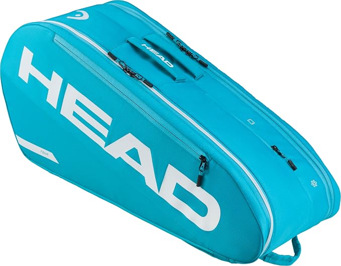 HEAD Tour Racquet Bag M (6R) Tennis Bag - Holds Up to 6 Racquets, CCT+ Climate Control Technology, 2 Main Compartments, Shoe Pocket & Backpack Carry System