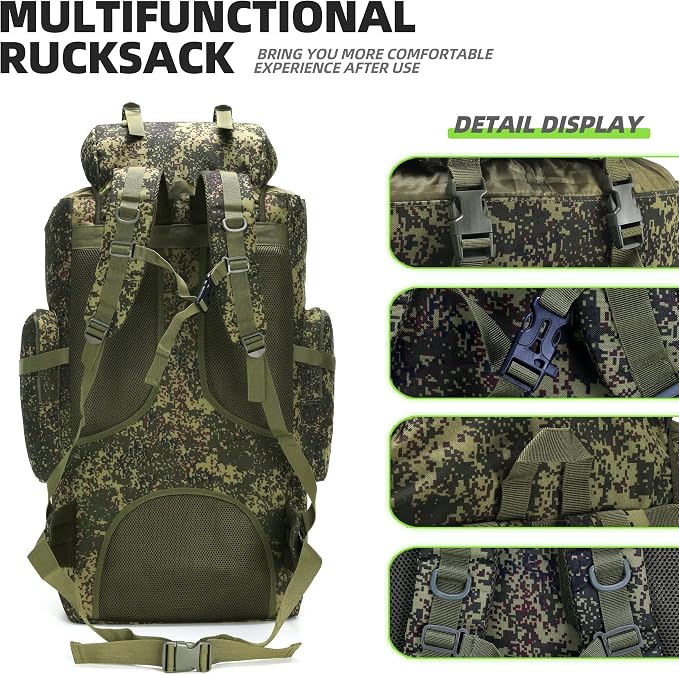 100L Camping Hiking Backpack,Molle military Tactical rucksack backpack,Waterproof Lightweight Hiking Backpack