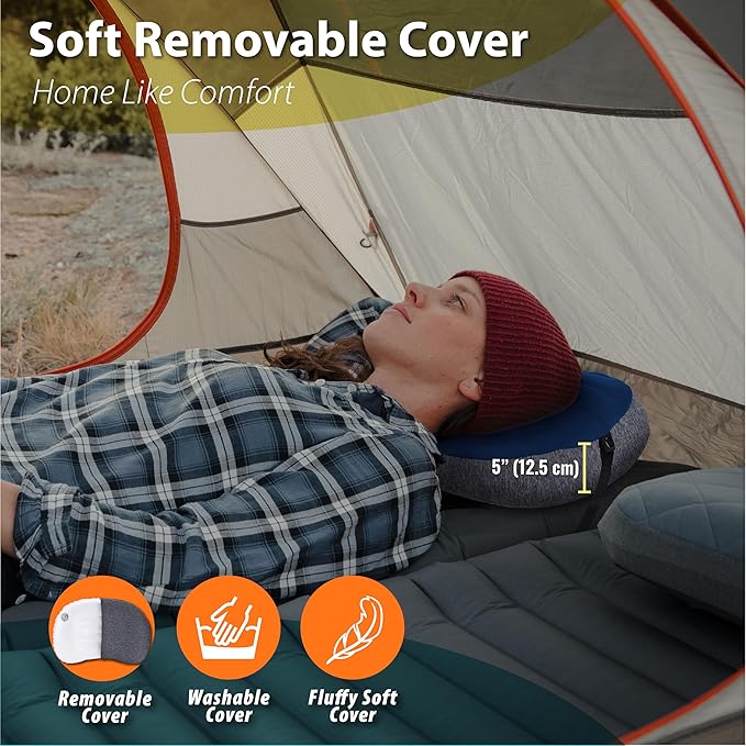 TREKOLOGY UL80 Ultralight Inflatable Backpacking Sleeping Pad with ALUFT Plus SE Inflatable Camping Pillow – Compact, Portable, and Comfortable Gear for Camping, Hiking, Travel, and Outdoor Adventures