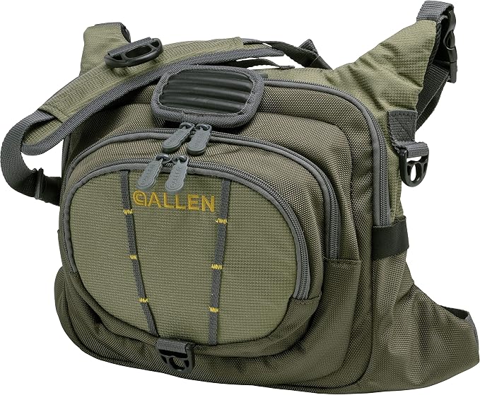 Allen Company Fall River Fly Fishing Chest Pack - Fits up to 6 Tackle/Fly Boxes and Other Accessories - Olive
