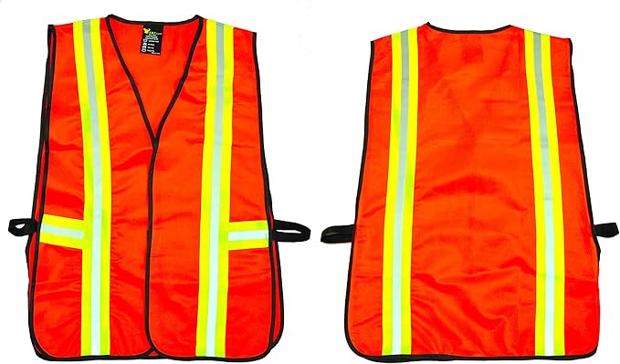 G & F Products High Visibility Reflective Safety Vest, One Size, Machine Washable Work Vest for Jobsite Safety