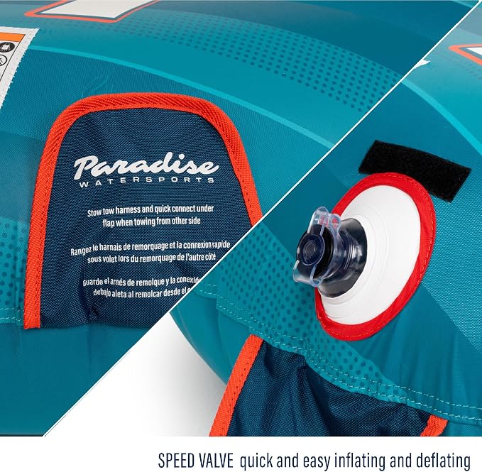 Paradise Water Sports - Oasis Towable Tube for Boating - 1 and1-3 Riders