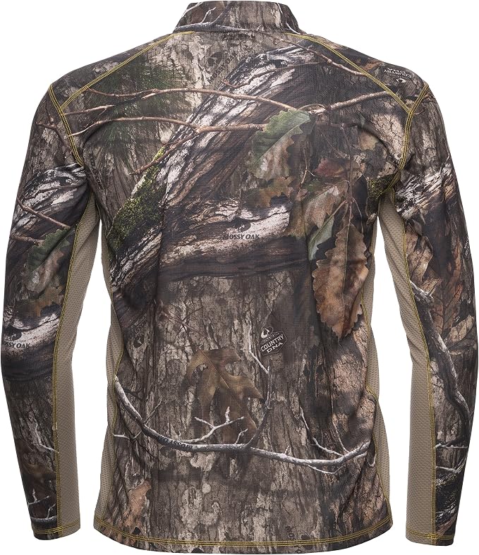 SCENTBLOCKER Angatec Long Sleeve 1/4 Zip Performance Shirt Mens Camo Hunting Clothes