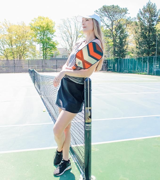 A. Anbrose Pickleball Paddle, Capitan Pro Series | Elongated Paddle Shape | USAPA Approved | Comfort Cushion Grip | Fiberglass Face | Polypropylene Honeycomb Core | Lightweight | Fabric Paddle Cover.