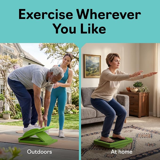 Slant Boards for Exercise – Slant Board with 7 Incline Angles – Transforms Into a Balance Board – Premium Calf Stretcher and Wobble Board for Effective Calf Stretching and Squats