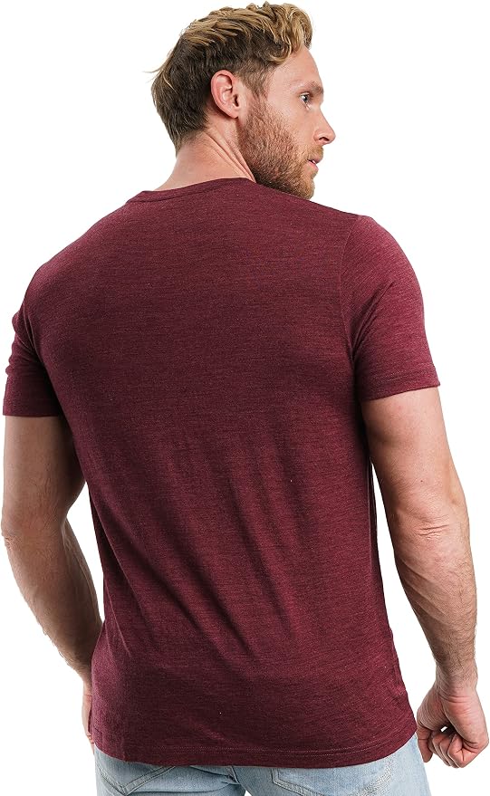 Merino Wool T-Shirt Mens - Merino Wool Undershirt Thermal Shirt for Men and Hiking Socks