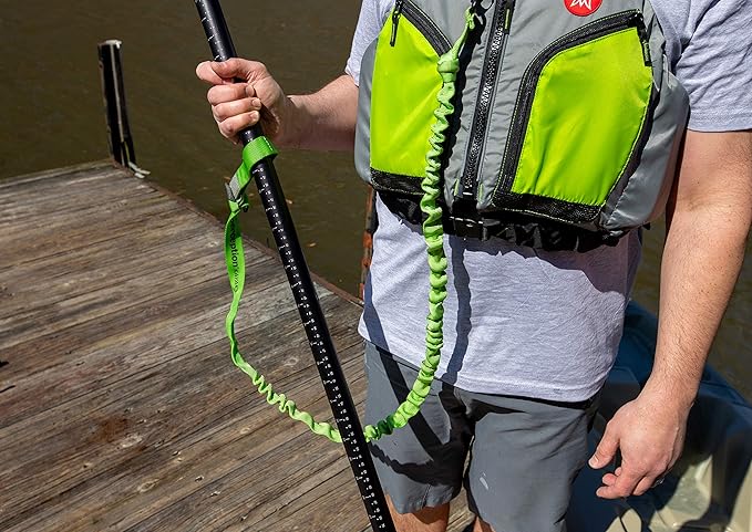 Perception - Paddle & Rod Leash for Kayaks, Green, One Size