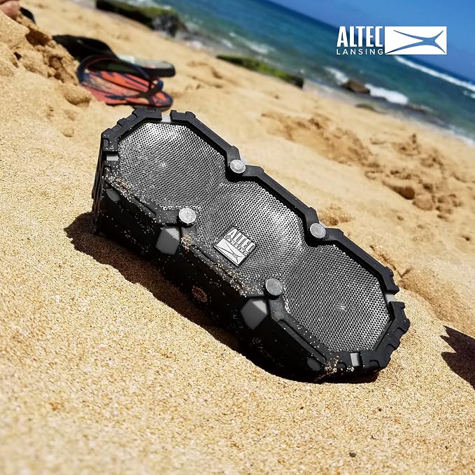 Altec Lansing Mini LifeJacket 2 - IP67 Waterproof Floating Bluetooth Speaker For Pool And Travel, Shockproof and Snowproof Portable Speaker for Outdoor, 30ft Range and 10 Hour Playtime