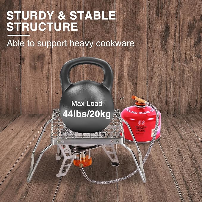 REDCAMP 6" Small Folding Campfire Grill with Mini Alcohol Stove