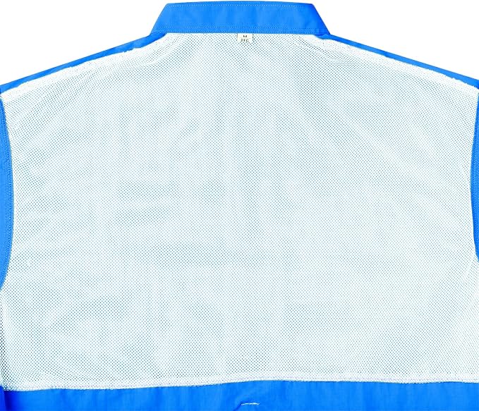 Alimens & Gentle Short Sleeve Fishing Shirt Wicking Fabric Sun Protection Casual Button Down Shirts