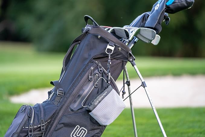 Club Scrub Golf Club and Golf Ball Cleaning Bag, Waterproof Clean Face Technology Liner, Detachable Clip, Machine Washable, Cleans Club Grooves, Dry Exterior (Neoprene or Microfiber Option Available)