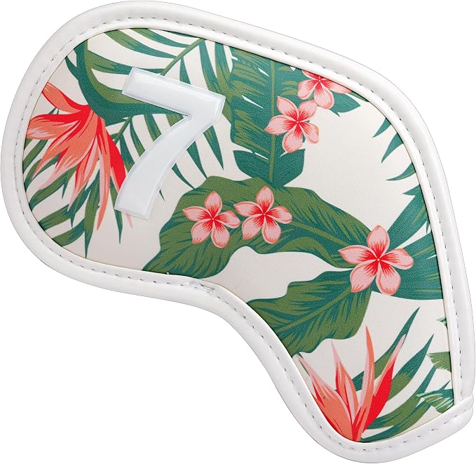 9pcs Golf Iron Head Covers Magnic Closure with Hawaii Style Design Iron Headovers Wedges Covers 4-9 ASP