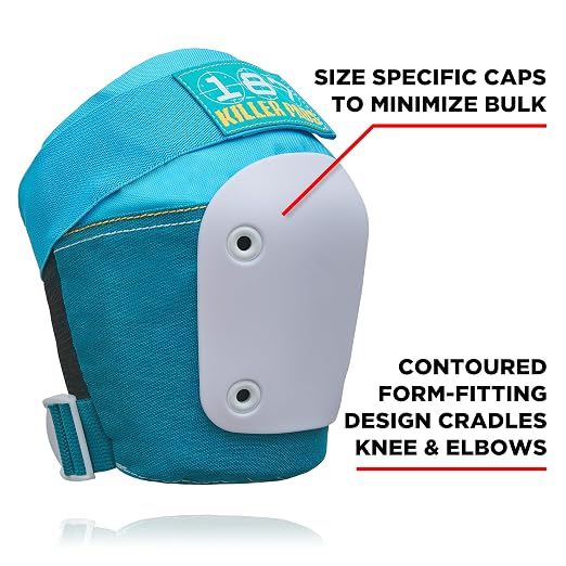 187 Killer Pads Six Pack Pad Set, Protective Gear for Elbows, Knees, and Wrists - Ideal for Skateboarding, Roller Skating, and Inline Skating