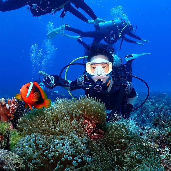 Nami Single Frameless Diving Mask - Panoramic View, UV Available - Scuba, Freediving, Spearfishing, Snorkel Mask for Adults