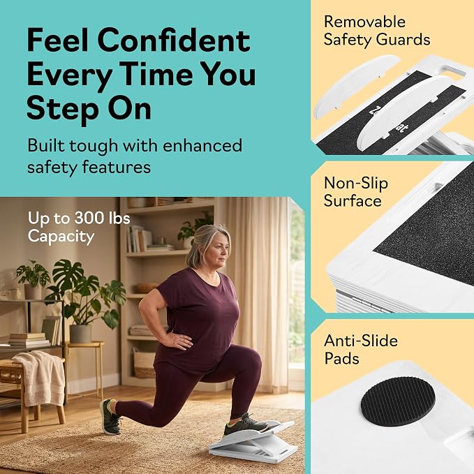Slant Boards for Exercise – Slant Board with 7 Incline Angles – Transforms Into a Balance Board – Premium Calf Stretcher and Wobble Board for Effective Calf Stretching and Squats
