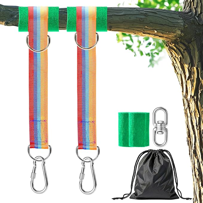 Safe Tree Swing Hanging Straps Kit, 3FT/10FT/15FT/20FT, Heavy Duty Holds 5500LBS Extra Long Adjustable Tree Swing Straps, Easy & Fast Way to Hang Any Swing or Hammock(20 FT)