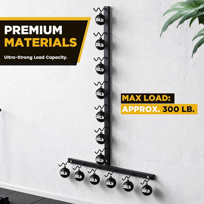 Cable Attachment Storage Rack, LAT Pulldown Bar Holder, Home Gym Organizer for Cable Handles and Attachments