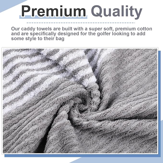 Mixweer Caddy Golf Towel 22" x 42" Large Caddy Towel Camping Sport Towels Cotton Soft Towels for Man Golf Lovers
