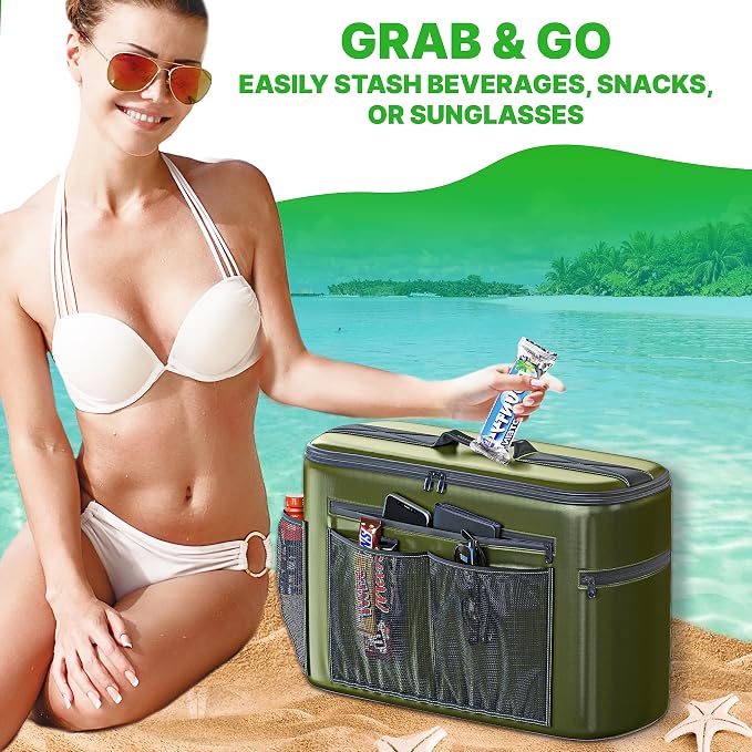 TidyFriend Kayak Cooler Behind Seat, Waterproof Cooler for Kayaking, Kayak Accessories Cooler Bag, Compatible with Lawn Chair Seat, Portable Ice Chest, Keeps Drinks Cold, Travel, Beach, Lunch