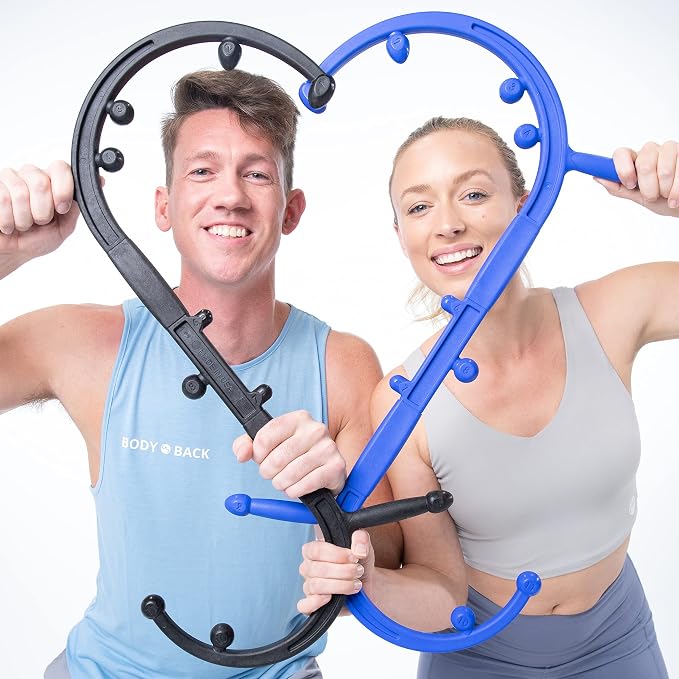 Body Back Buddy Elite FSA Eligible His & Hers Bundle - USA Made - Trigger Point Massage Tool, Neck and Back Massager Handheld, Manual Self Massager, Massage Cane, Pain Relief