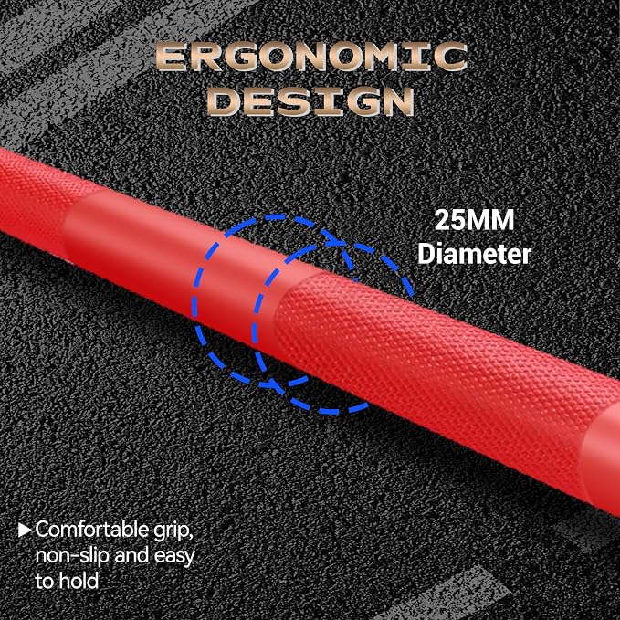 GaveeLife Olympic Barbell Bar for Weightlifting - 7FT Heavy Duty (1500LB/700LB), 4FT Short (500LB), 4FT EZ Curl Bar - Weight Bar Fit 2” Standard Weights - Home Gym Strength Training