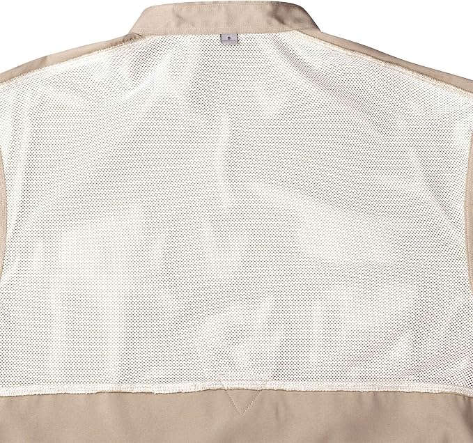 Alimens & Gentle Short Sleeve Fishing Shirt Wicking Fabric Sun Protection Casual Button Down Shirts