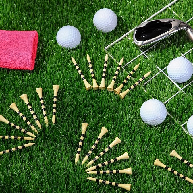 Mudder Golf Tees Bulk Wooden Bamboo Golf Tees Multicolor Wood for Men Balls Accessories