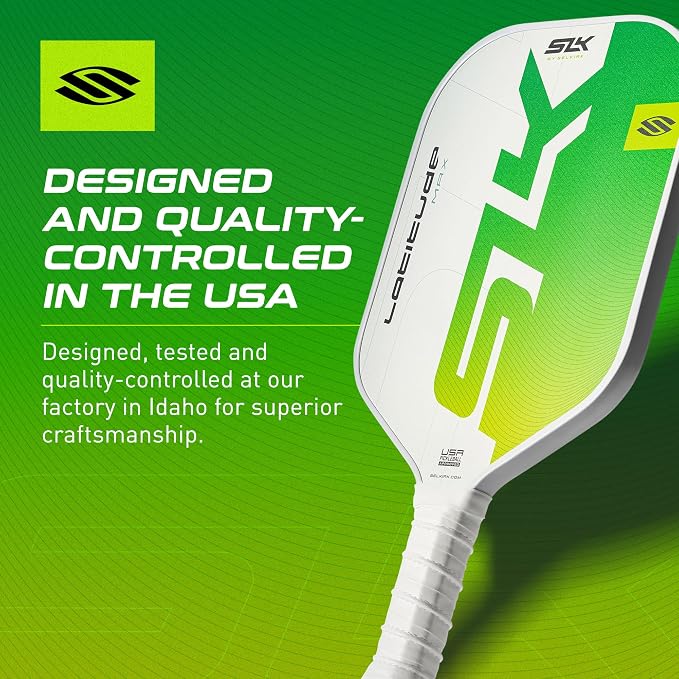 Selkirk Sport SLK Latitude 13mm Pickleball Paddle | Graphite Face with SpinFlex Surface & SX4 Polymer Core | Lightweight Pickleball Paddles for Men & Women | Control, Spin & Power
